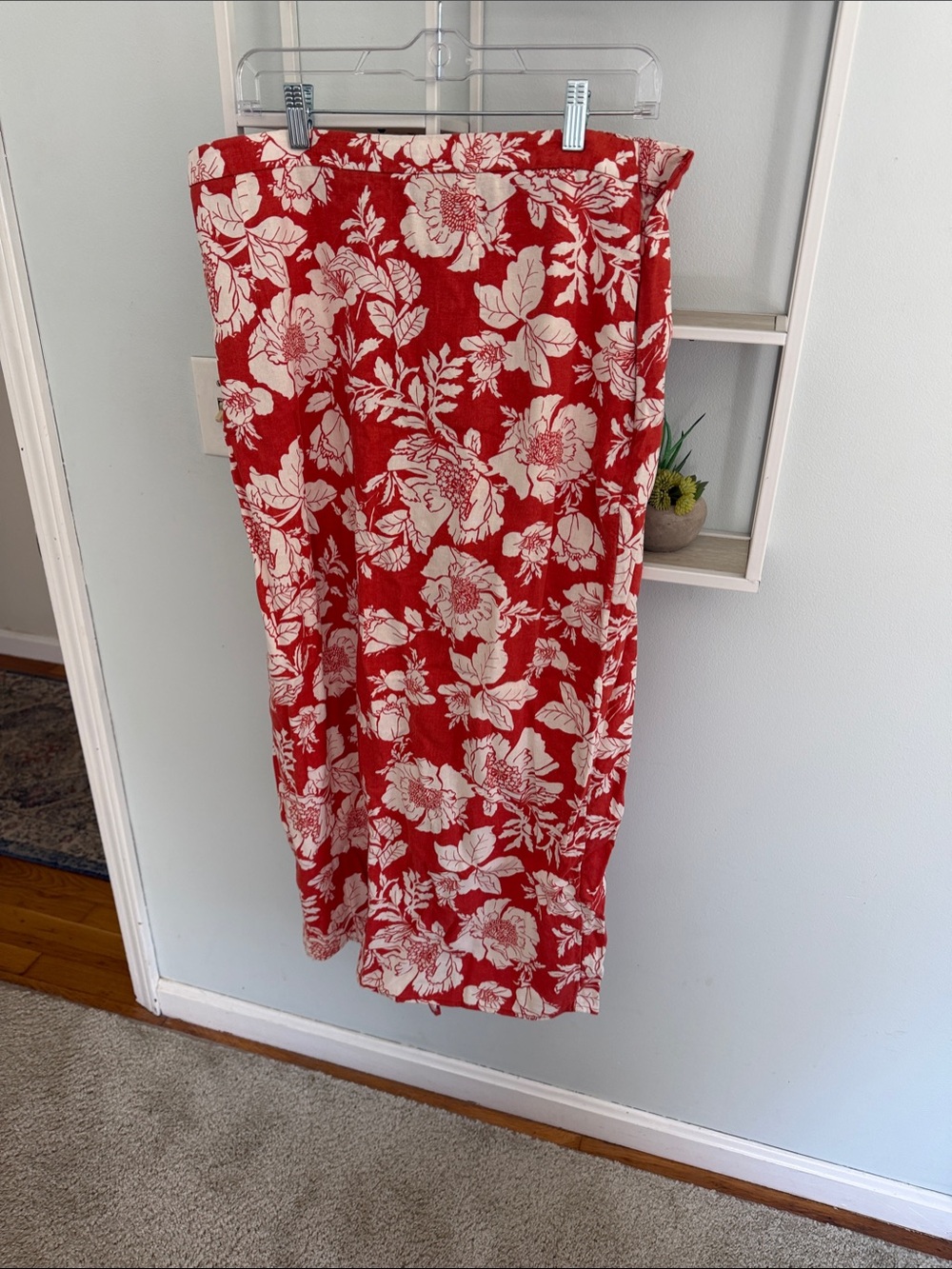 Old Navy Orange Floral Maxi Skirt
